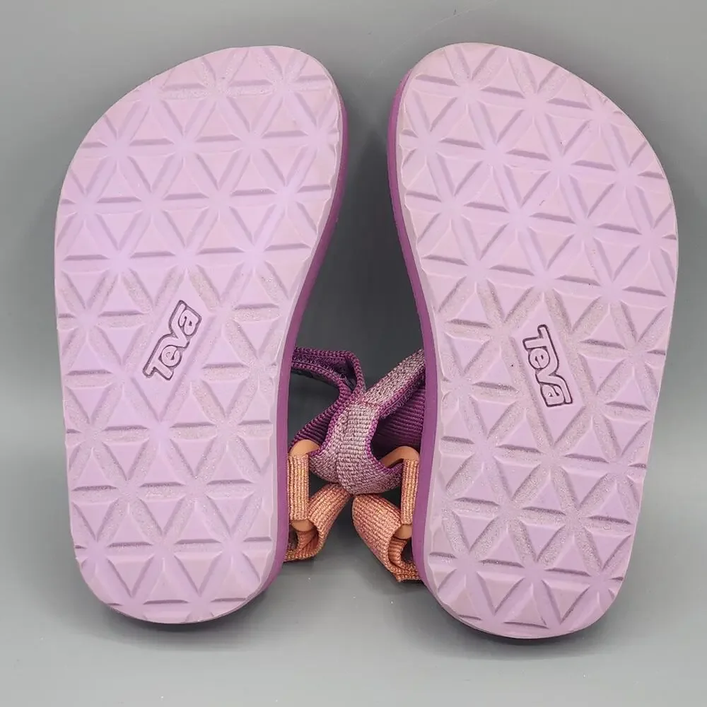 Teva Kids Original Universal Metallic Sandals Pink Purple 1131611C Size 9 US